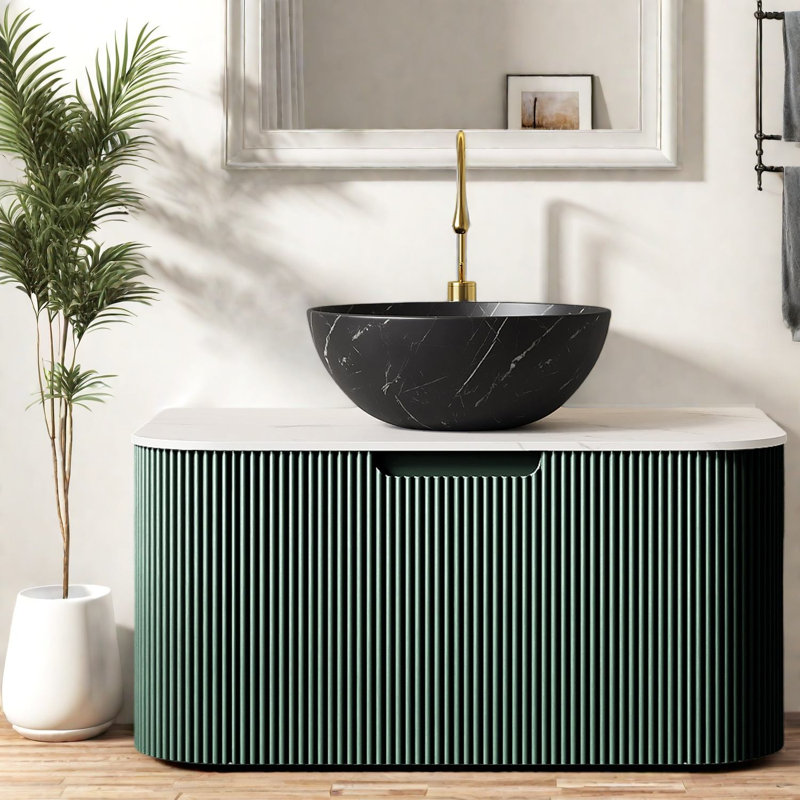 Meuble-lavabo moderne (avec meuble-lavabo et lavabo) avec rangement