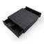 Doner - Table basse carrée en chêne noir avec rangement