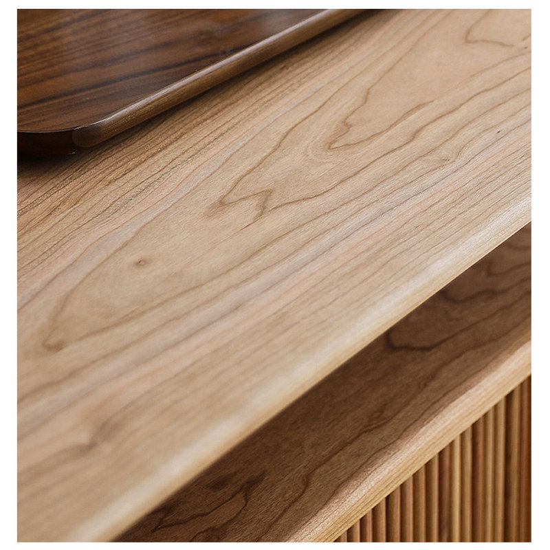 Buffet de bar à thé avec rangement en bois massif