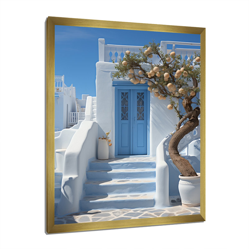 Grèce Grèce harmonie I - impressions sur toile de paysages urbains FDP72585, Or, H 40 po x l 30 po x P 1,5 po