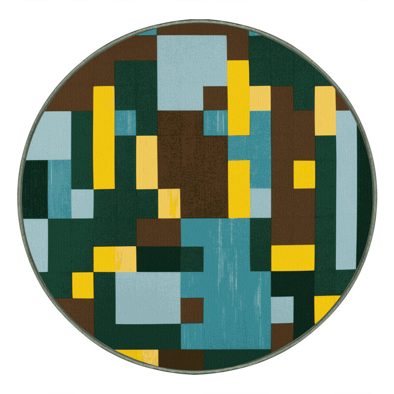 Matrix Mountains Rug, Round 4'