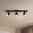 Arnold 3-Head Black LED Track Lights