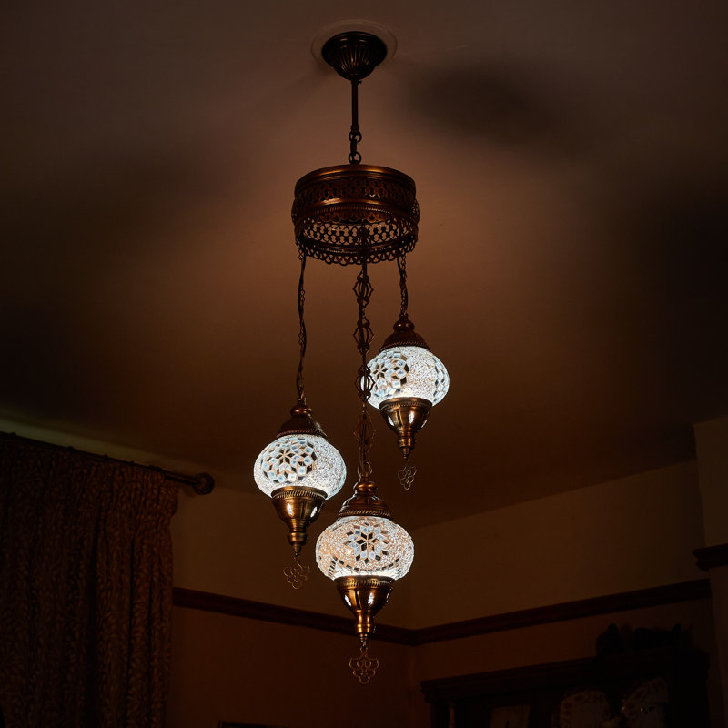 Novinger 3 - Light Antique Bronze Cluster Pendant