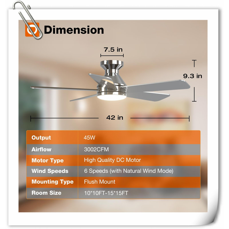 Ventilateur de plafond Myhrren, Gris