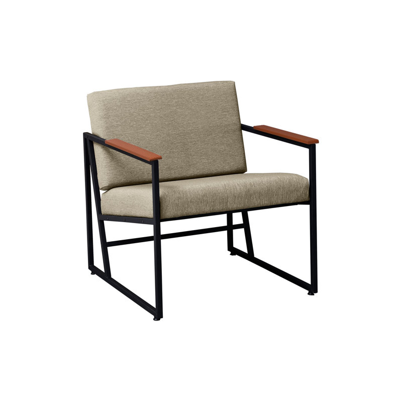 Bina Upholstered Wingback Chair, Beige