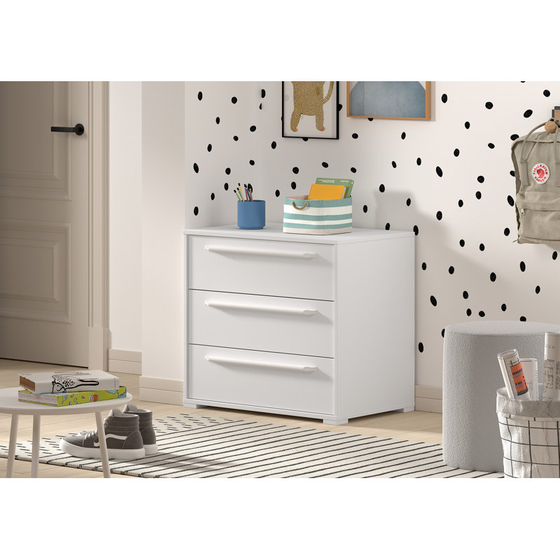 Sam Kids 3 - Drawer Dresser, White