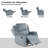 Modern Skin-Friendly Microfiber Manual Reclining Chair & Loveseat & 3-Seater Sofa Set With Super Soft Backrest & Seat-1988765244-1988765241