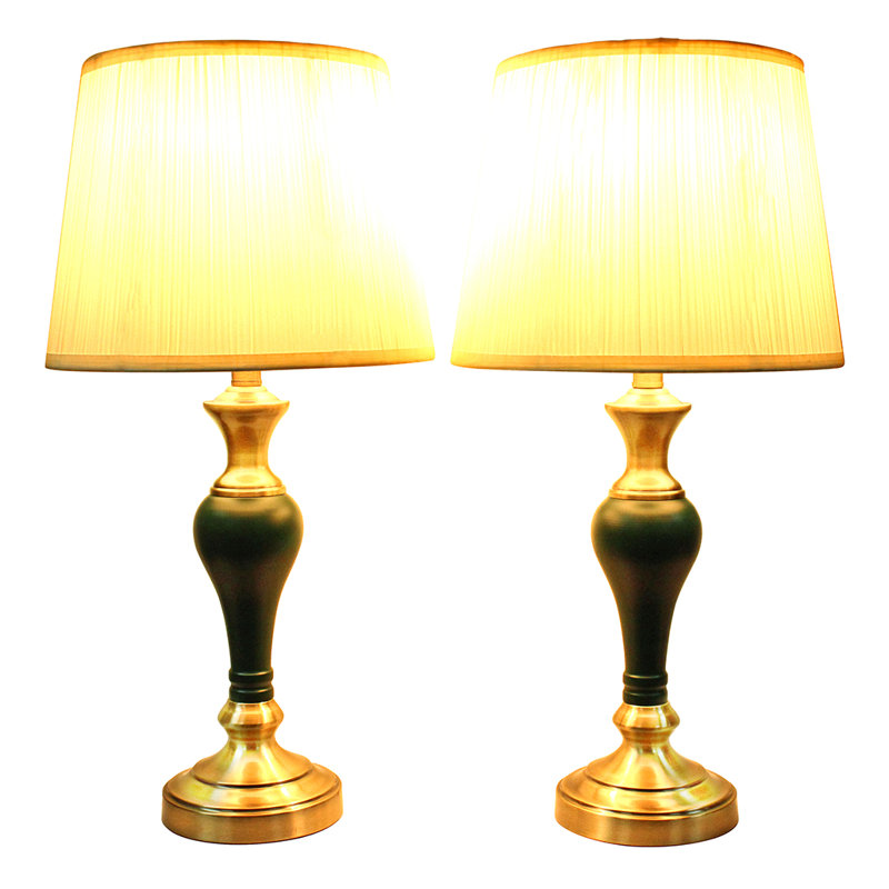 Ensemble de lampe de table 25" brookhaven, Vert forêt, Ivoire
