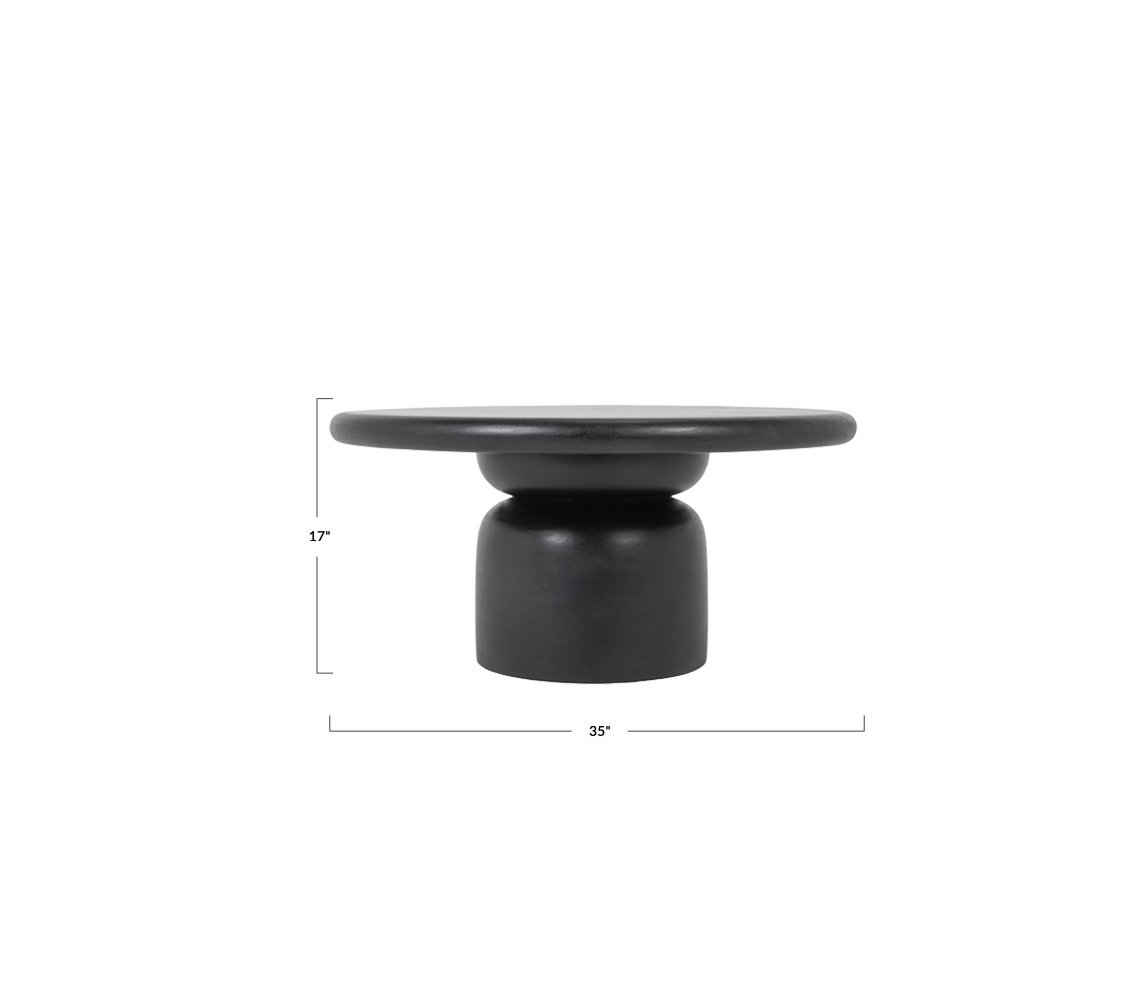Kashida 35" Mango Coffee Table, Black