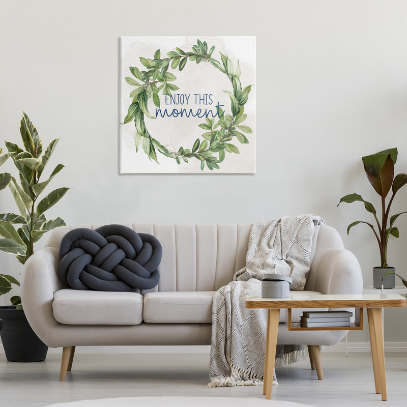 «Enjoy This Moment», art mural sur toile par Anne Bailey, H 30 po x l 30 po