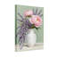 Plantes et fleurs, pivoines roses et lavande dans un vase blanc-2068079719