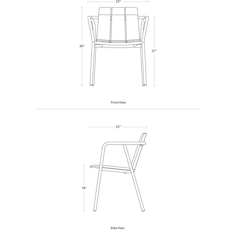Offline Outdoor Teak Dining Armchair, White