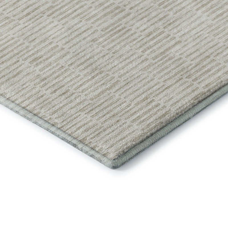 Premium Machine Washable Prisco Ivory Rug, Rectangle 2'6" x 3'10"