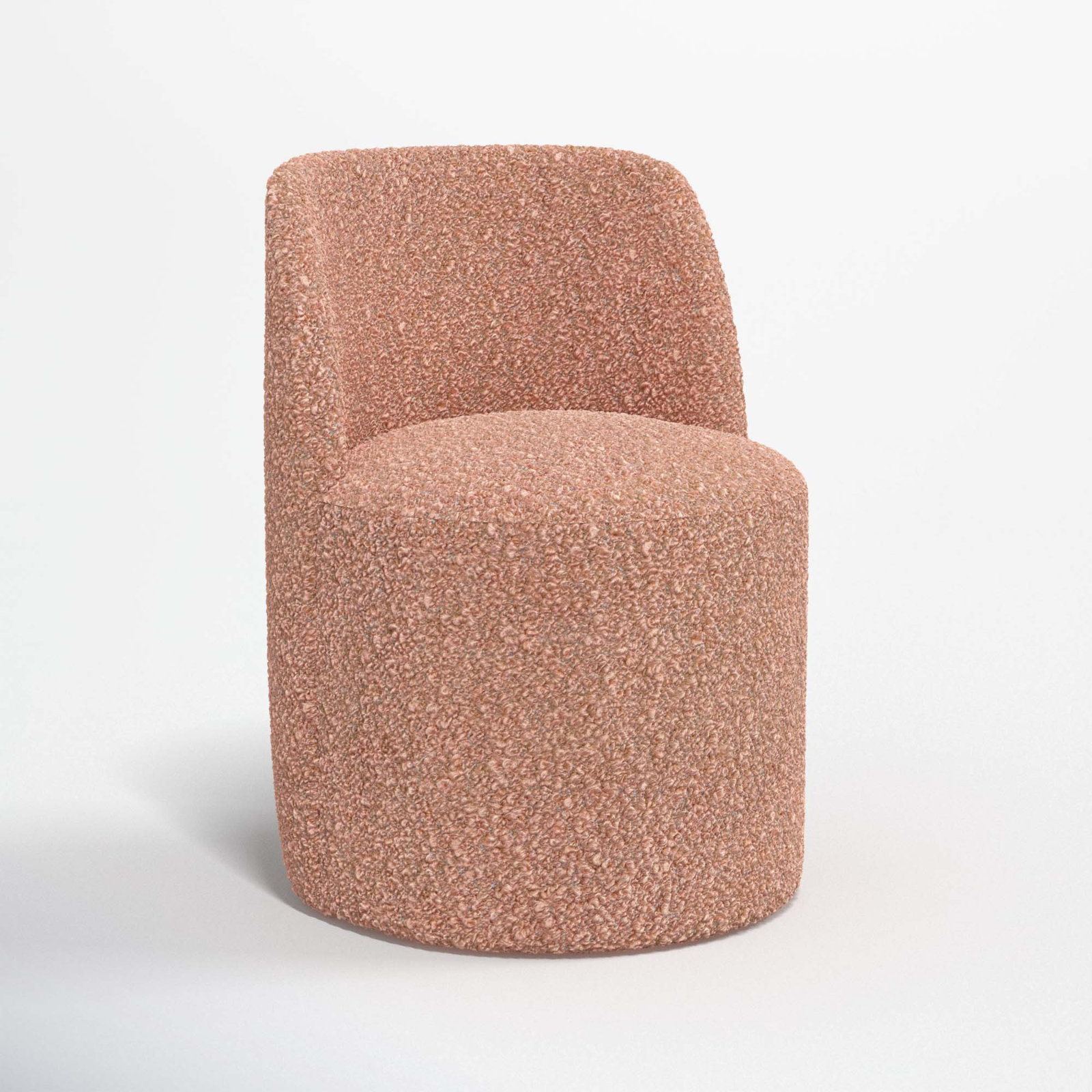 Begonia Dining Chair, Plush Blush Boucle