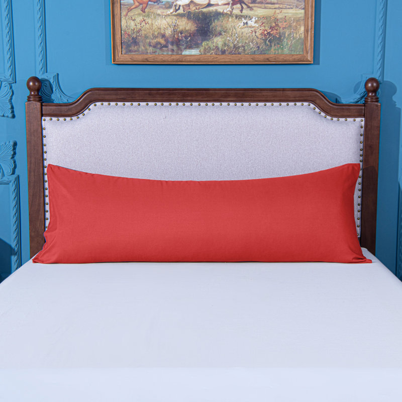 Luxe Microfiber Cover Body Pillow, Wine Red