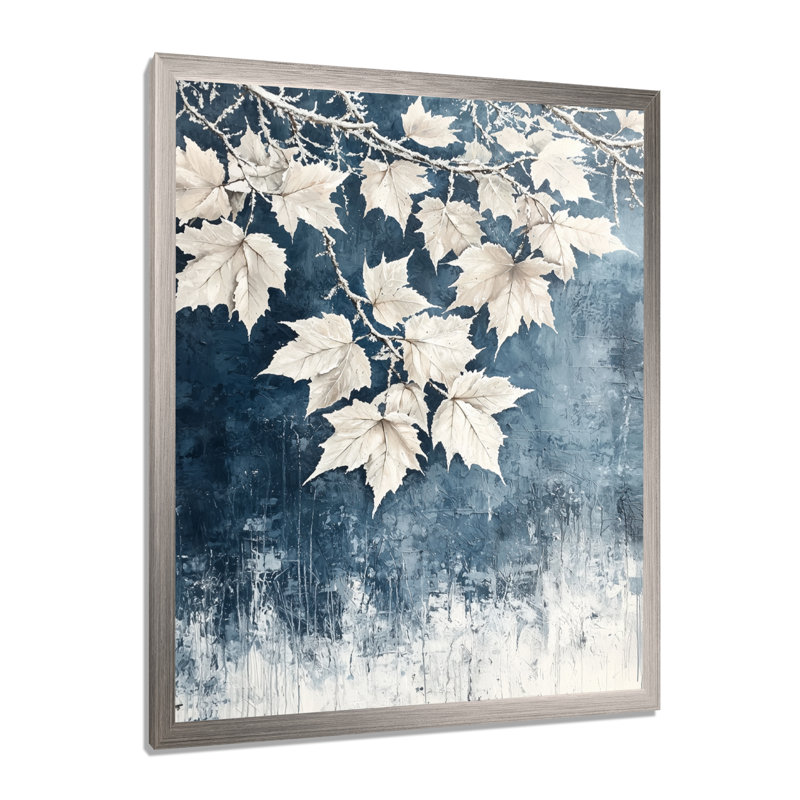 Karli - Floral Wall Art, Argent argent, H 20 po x l 12 po, Picture Framed