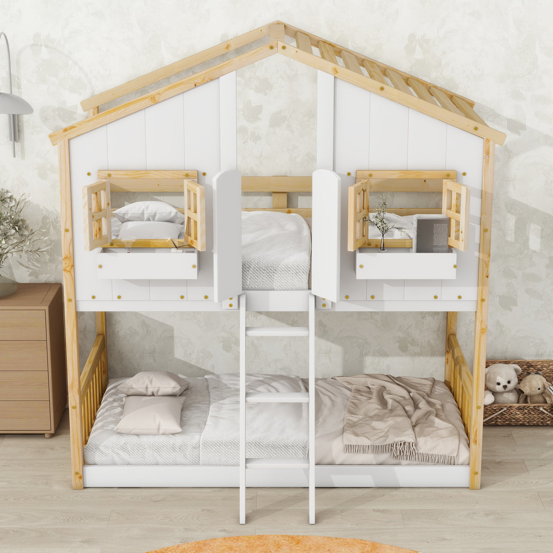 Berthoud Twin Solid Wood Low Loft Bunk Bed by Harper Orchard Harper Orchard 