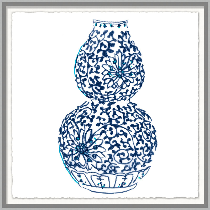 Blue and White Vase 1 Framed Print