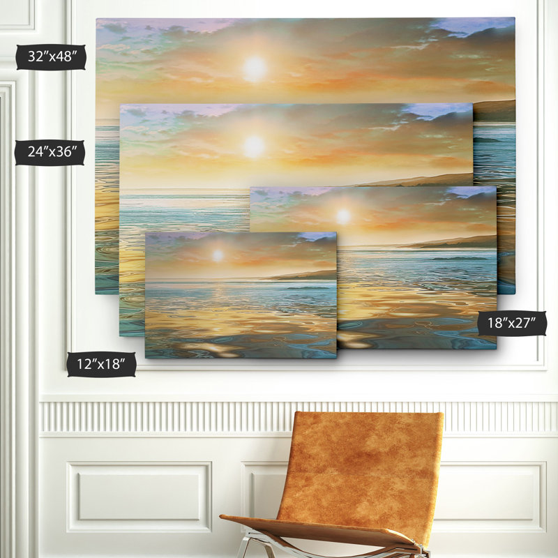 « soirée calme », reproduction d’impression sur toile tendue, H 32 po x l 48 po x P 1,5 po