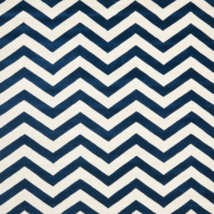 Chatham Hand Tufted Wool Chevron Rug, Square 7'