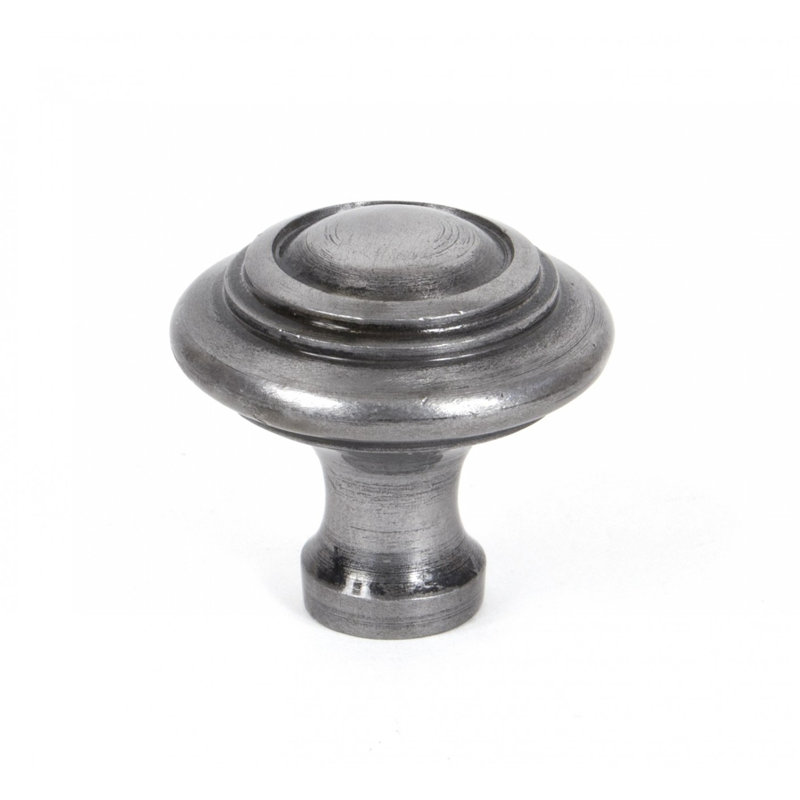 Ringed Round Knob, 3.8cm, Natural Smooth
