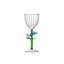 Botanica - Optical Stemmed Glass Light Blue Flower 9.5 Oz