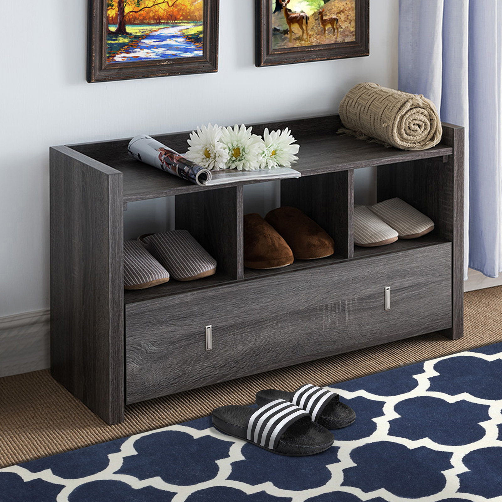 Ebern Designs McManus Solid Wood Storage Bench Reviews Wayfair Canada   Mcmanus Solid Wood Storage Bench 