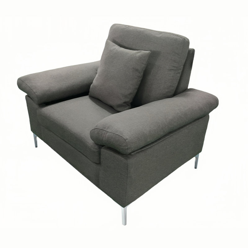 Elise Grey 1 Seater Accent Chairs, Grey
