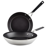 KitchenAid Stainless Steel Nonstick Induction Frying Pans / Skillet Set,  9.5 Inch and 12 Inch