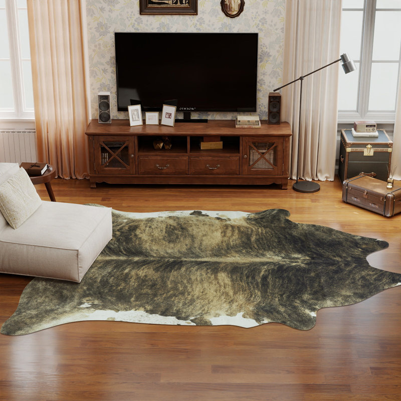 Tapis de forme irrégulière en fausse laine à motif cachemire avec envers antidérapant et bordure durable Tapis à motif animal abstrait