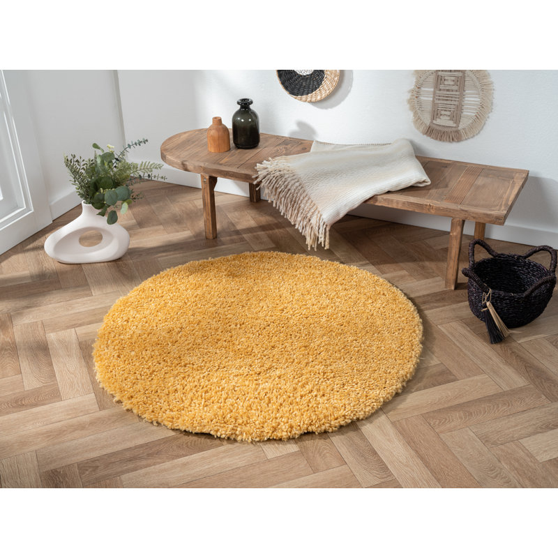 Lush Golden Rug, Round 100cm