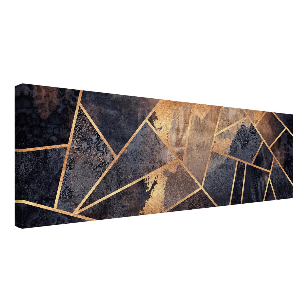 Leinwandbild Onyx mit Gold von Elisabeth Fredriksson