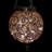 Exhart Solar Round Glass and Metal Hanging Lantern with 15 Cool White LED Firefly String Lights, 7 by 21"-2118166491