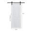 Porte de grange blanche coulissante en panneau de fibres à densité moyenne 3/4 po 30 po x 80 po-128958450