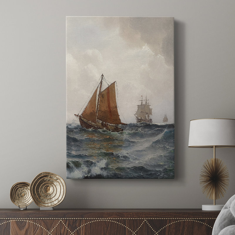 Paysage rétro CCxxviii - galerie Cavas enveloppé, H 48 po x l 32 po
