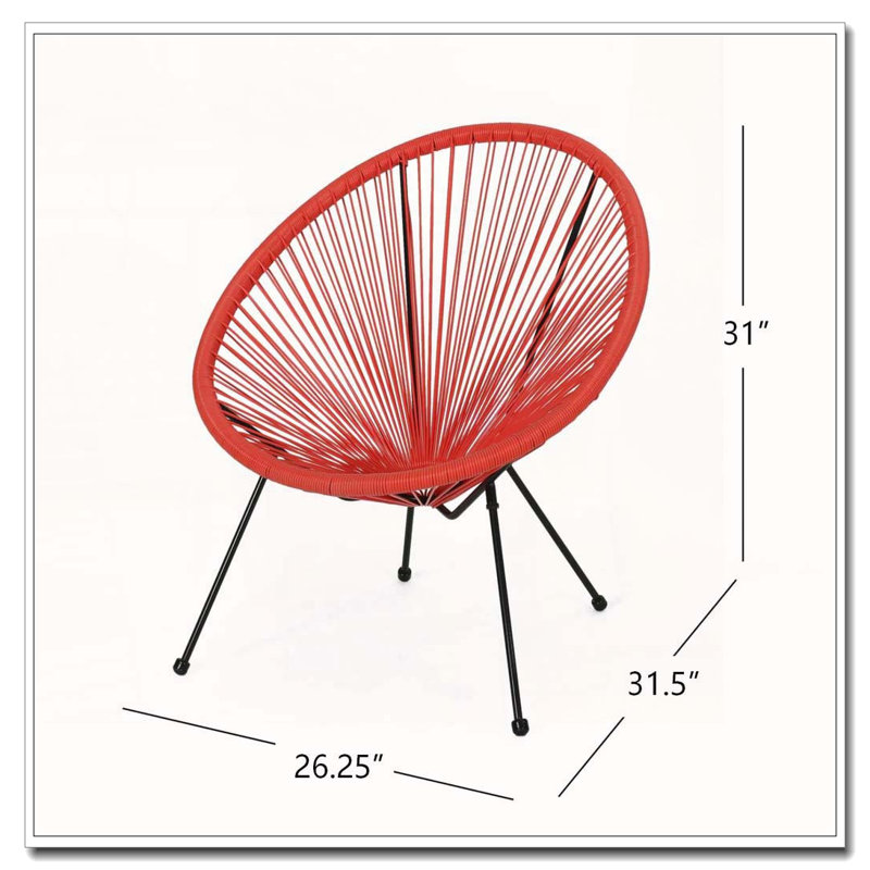 Ensemble de chaise longue de patio, Orange