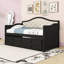 Lit de jour simple en bois avec lit gigogne et 2 tiroirs-605780249
