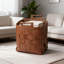 Panier à linge avec poignées en cuir French Chic-628360005