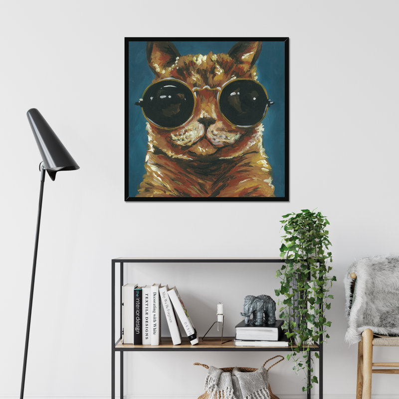 Dapper Animal I by Jennifer Rutledge - Painting, 80cm H x 80cm W, Black Framed Paper Print