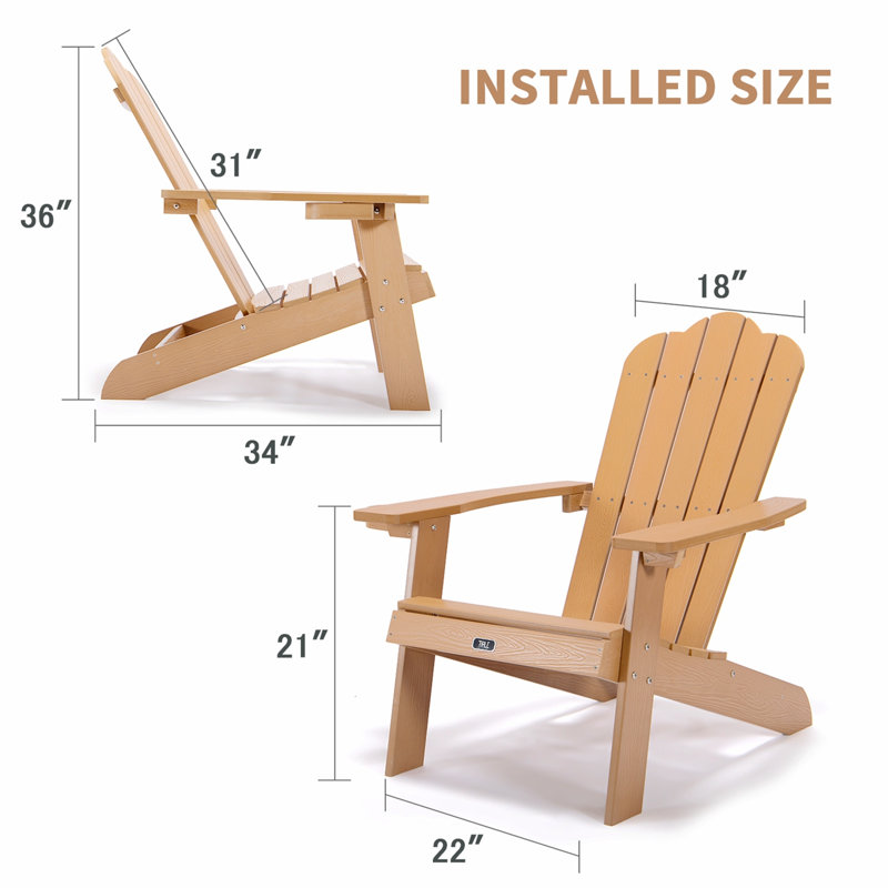 Chaise Adirondack en plastique Porphyrios