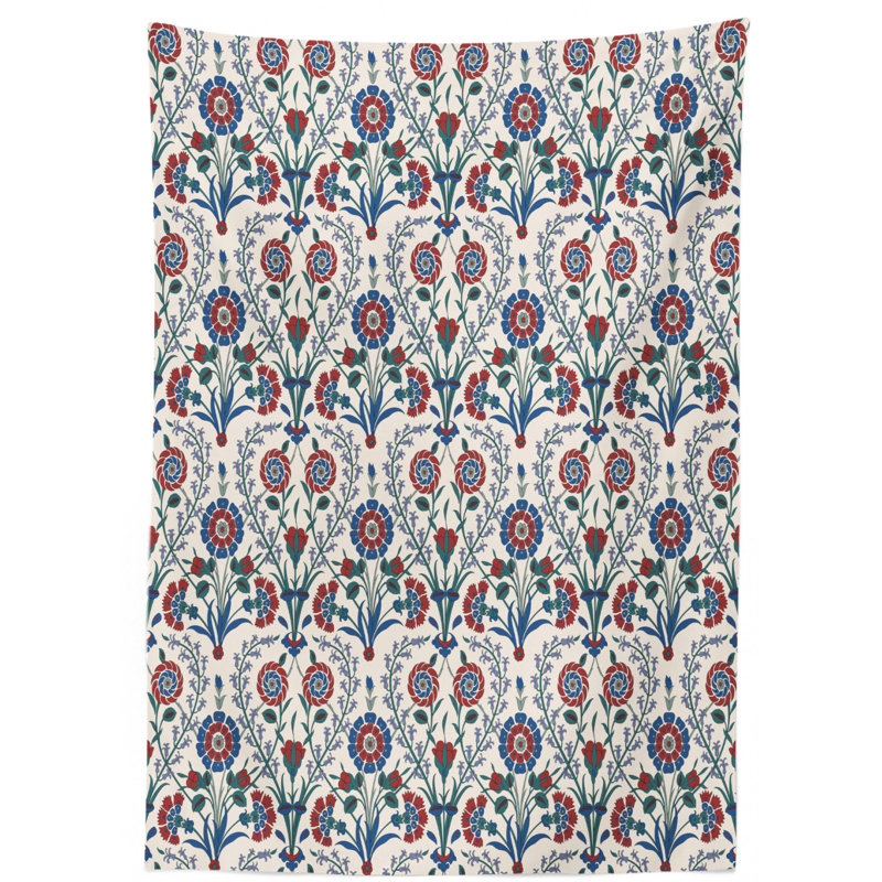 Moroccan Dining Room Kitchen Tablecloth, 90" L x 60" W
