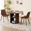 Table de salle à manger ronde de 47 po pour 4 personnes, table de cuisine circulaire avec rangement pour salle à manger, salon, maison, appartement-204973907-204973916