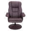 Fauteuil inclinable pivotant rembourré en similicuir