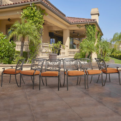 Outdoor Stacking Dining Armchair with Cushions