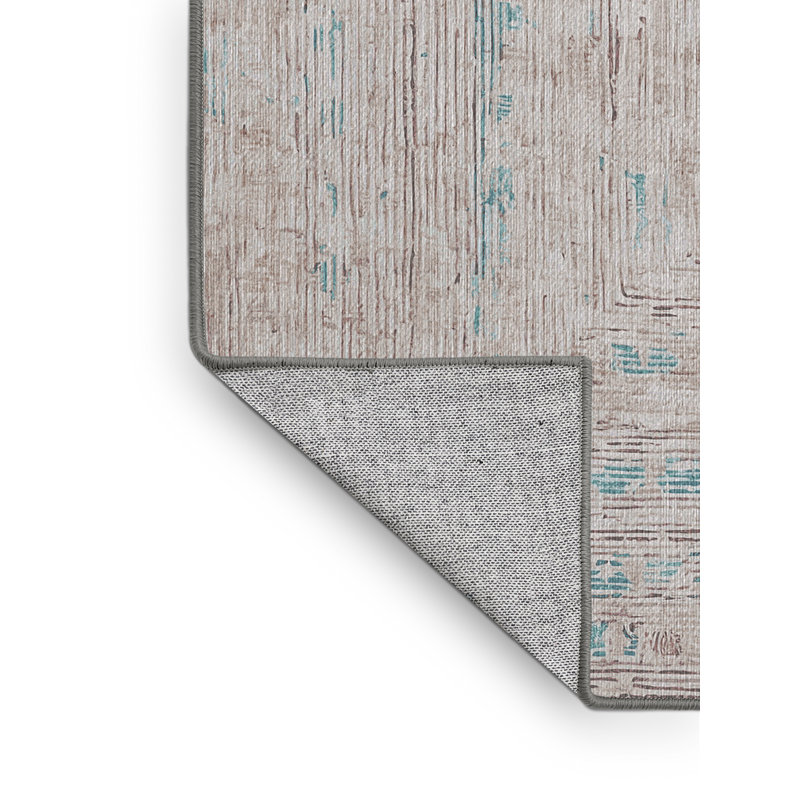 Machine Washable Gray Area Rug, Rectangle 7' x 10'