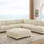 Canapé modulaire à large assise en velours côtelé-131283867-131283869