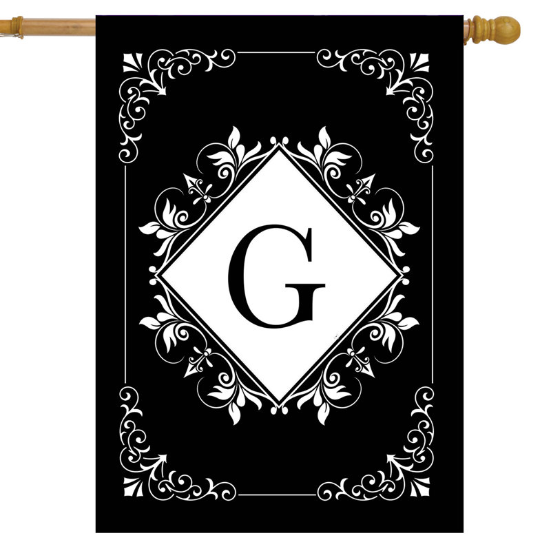 Drapeau noir et blanc monogramme G House