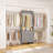 76.5"-118" W Closet System with 4 Hanging Rods and 3 Drawers-1821209268