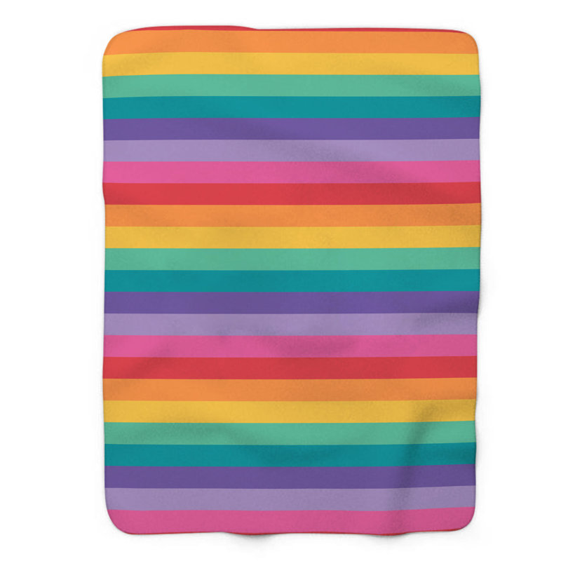 Rainbow Bud - 1 pièce Sherpa Premium, Grand lit