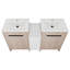 De meuble-lavabo autoportant en céramique avec lavabo en céramique à double rangement et à fermeture en douceur